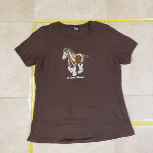 Womans XL St. Louis Budweiser Jeweled Top